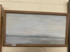 Misty Landscape, oil on board, framed