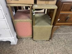 Pair of Lloyd Loom type bedside cabinets