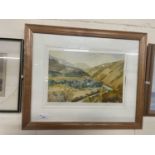 View of Batschkowo by R Navovsva, watercolour, glazed and framed