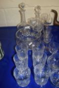 Mixed Lot: Various drinking glasses, glass bowl etc