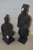 Two reproduction Chinese figures