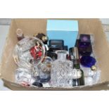 Box of various assorted perfume