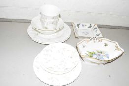 Mixed Lot: Various assorted Wedgwood tea wares, Spode pin tray and other items