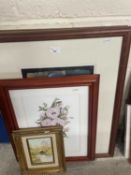 Mixed Lot: Pictures to include a pair of gilt framed prints, Highland scenes and small oil on