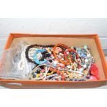 Box of assorted costume jewellery