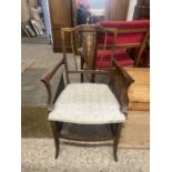 Edwardian inlaid side chair