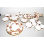 Collection of Royal Albert Old Country Rose tea and table wares