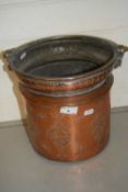 A Middle Eastern copper bucket