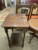 Early 20th Century occasional table on barley twist legs, 55cm wide