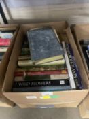 A box of assorted books on horticulture etc
