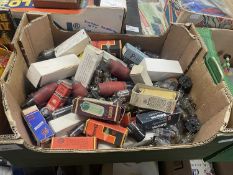 A box of vintage light bulbs and others