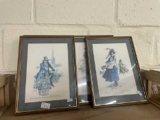 Four framed prints by John Hodgkin, 75, framed and glazed