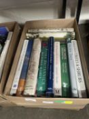 A box of hardback books to include wild flowers of the British Isles and others