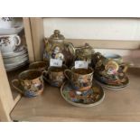 Modern Japanese gilt decorated tea set