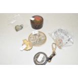 Mixed Lot: Various assorted costume jewellery, football medal, trinket box etc