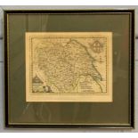 Thomas Kitchin (British,1718-1784), 'Yorkshire', hand coloured engraved map, frame mounted, framed