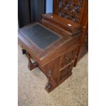 Victorian mahogany davenport desk, 57cm wide