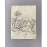 Attributed to Francis Dodd RA (British, 20th century), Torre-Serona, pencil on paper, signed and