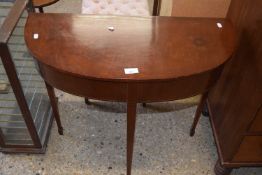 Reproduction mahogany veneered hall table, 73cm wide