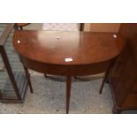 Reproduction mahogany veneered hall table, 73cm wide