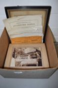 Box of mixed ephemera to include various sheet music, vintage photograph albums etc