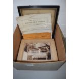 Box of mixed ephemera to include various sheet music, vintage photograph albums etc