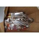 Box of assorted cutlery