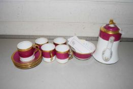 Royal Albert gilt rimmed part coffee set