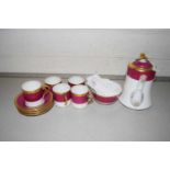 Royal Albert gilt rimmed part coffee set