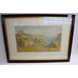 William J.Ferguson (British, act.1849-1886), Port Messina, watercolour, signed, 8.5x11ins, 28x21.