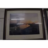 Reproduction photograph of The Broads by N E Smith, framed and glazed