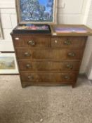 Georgian mahogany five drawer chest, 99cm wide