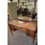 Walnut veneered dressing chest