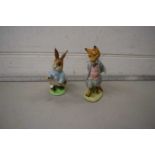Two Beswick Beatrix Potter figures, Foxy Whiskered Gentleman and Peter Rabbit (2)
