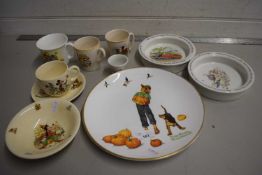 Mixed Lot: Assorted ceramics to include Wedgwood Peter Rabbit and Thomas the Tank Engine bowls, a