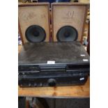 Mixed lot comprising Technics CD player, Technics amplifier and a pair of Super Linton speakers (4)