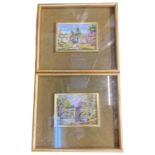 John Spencer A.R.C Hon R.M.S (British 20th Century) Pair of framed oil landscapes of bridge and farm