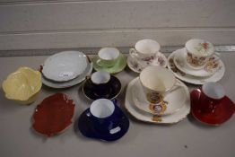 Mixed Lot: Various tea and coffee wares to include Royal commemorative editions, Yves Saint