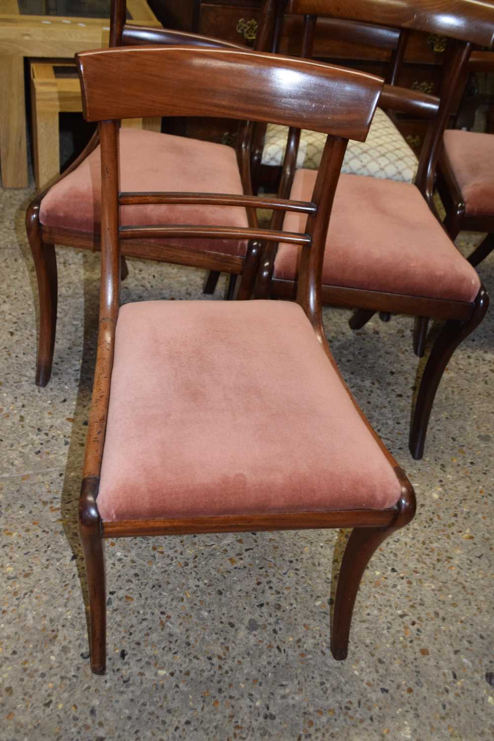 Harlequin set of seven Victorian mahogany bar back dining chairs - Image 2 of 2