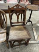19th Century gothic style hall chair
