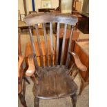 Victorian elm seated windsor chair