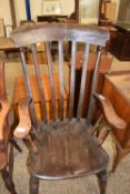 Victorian elm seated windsor chair