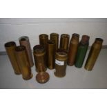 Mixed Lot: Various brass shell cases