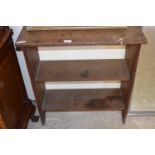 Small open back bookcase, 70cm wide