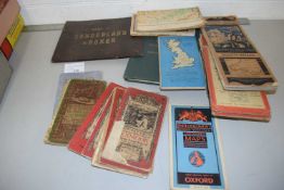 Mixed Lot: Vintage Ordnance Survey maps and others plus an album, Views of Sunderland and Roker