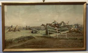 After Godfrey Douglas Giles (British, 20th century), The Grand National, chromolithograph, approx