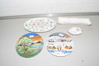 A pair of Poole pottery plates and other ceramics