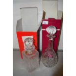 Boxed Royal Brierley decanter and a further Royal Albert decanter