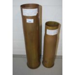 Two First World War brass shell cases