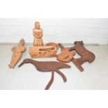 Mixed Lot: Carved wooden figures